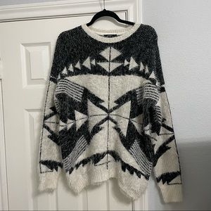 tribal oversized sweater
